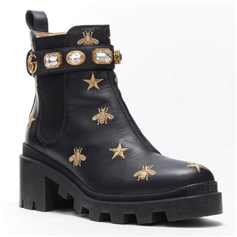 gucci boots with bees|Gucci platform boots.